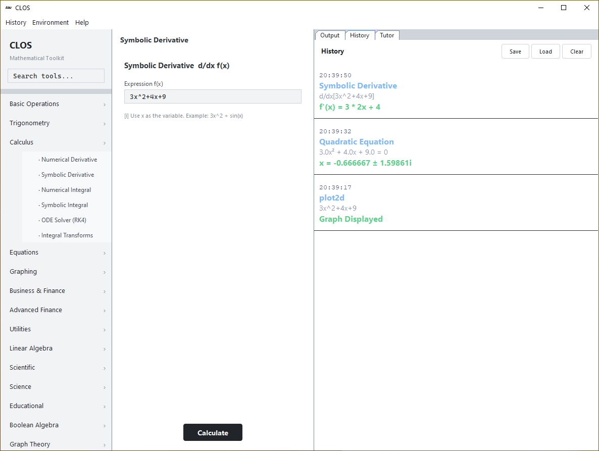 CLOS UI functions view